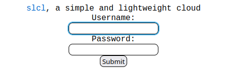 Screenshot of slcl's login page